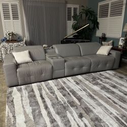 Gray leather Couch 