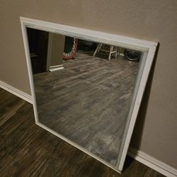 Large mirror with lights