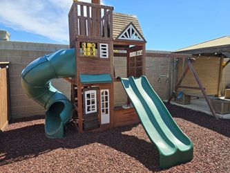 Playground set from Costco and Trampoline