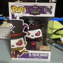 Funko Pop Disney The Princess And The Frog #508 Dr. Facilier Masked Boxlunch Exclusive