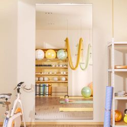 36 in. W x 72 in. H Rectangle Frameless Wall-Mounted HD Home Gym Mirror Large Full Body 