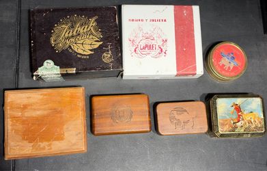 Mixed Lot of Cigar Boxes and Tins