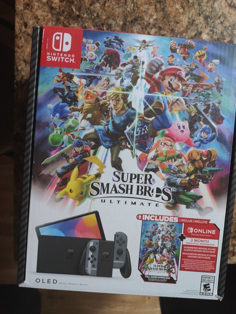 Brand New Unopened Nintendo Switch™ - OLED Model: Super Smash Bros.™ Ultimate Bundle