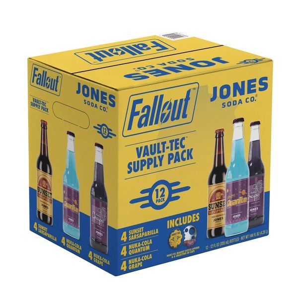 Limited Edition Fallout Soda Jones Soda Co. Vault-Tec Supply Pack, 12 fl oz, 12-count