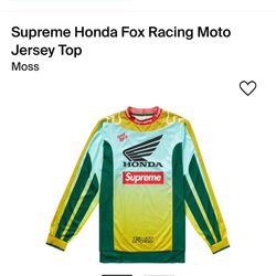 Supreme Honda Fox Racing Moto Jersey Top ( Moss )