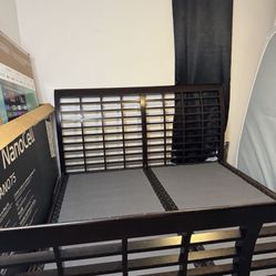 King Bed Frame With Side Night Stands 