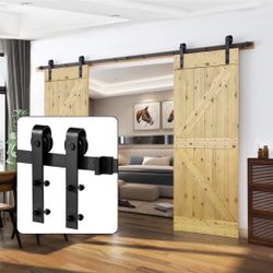U-MAX 10FT Heavy Duty Sturdy Sliding Barn Door Hardware Kit - Super Smoothly and Quietly - Simple and Easy to Install -Fit 60" Wide DoorPanel