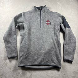 Antigua Ohio State Buckeyes Men’s M Gray 1/2 Zip Pullover Sweater NCAA #2701