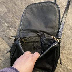 Fossil black cross body satchel purse