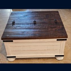 Designer White/brown Coffee Table 