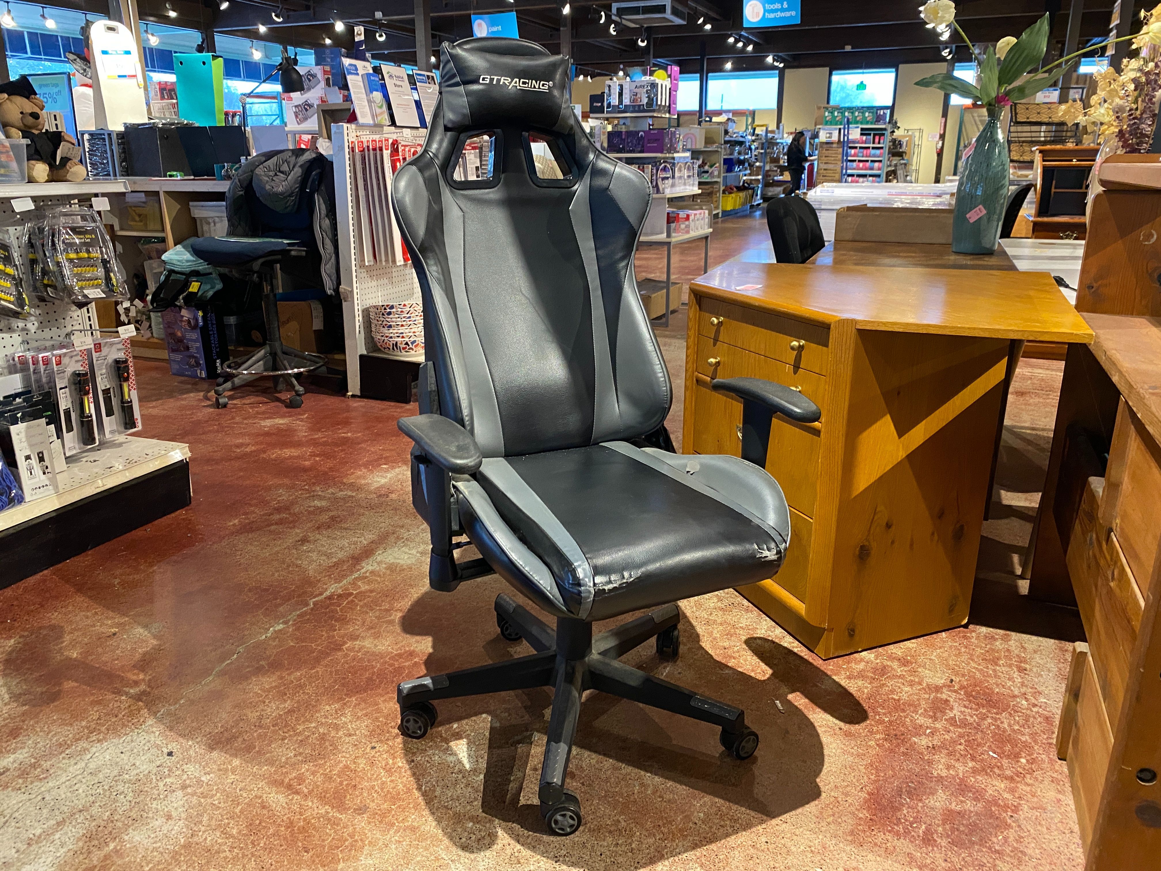 GTRacing Black & Grey Gamer Office Chair