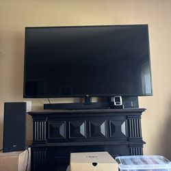 LG 55” Smart TV w/ LG Soundbar & Subwoofer