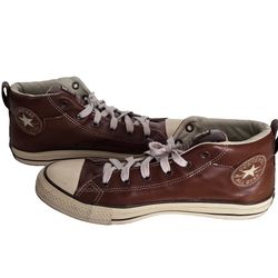 Converse All Star Brown Leather Sneakers – Size US 9 / EU 42.5