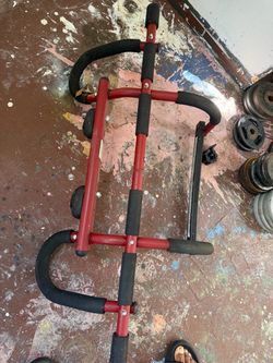 Multi-Grip Pull-Up Bar with Climber Grips – $20 | Home Gym Equipment