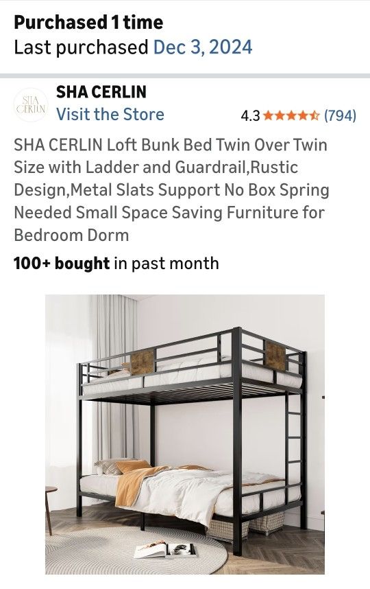 Twin Bunk Bed