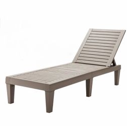 Outdoor Chaise with 5 position adjustable backrest, rust-resistant chaise