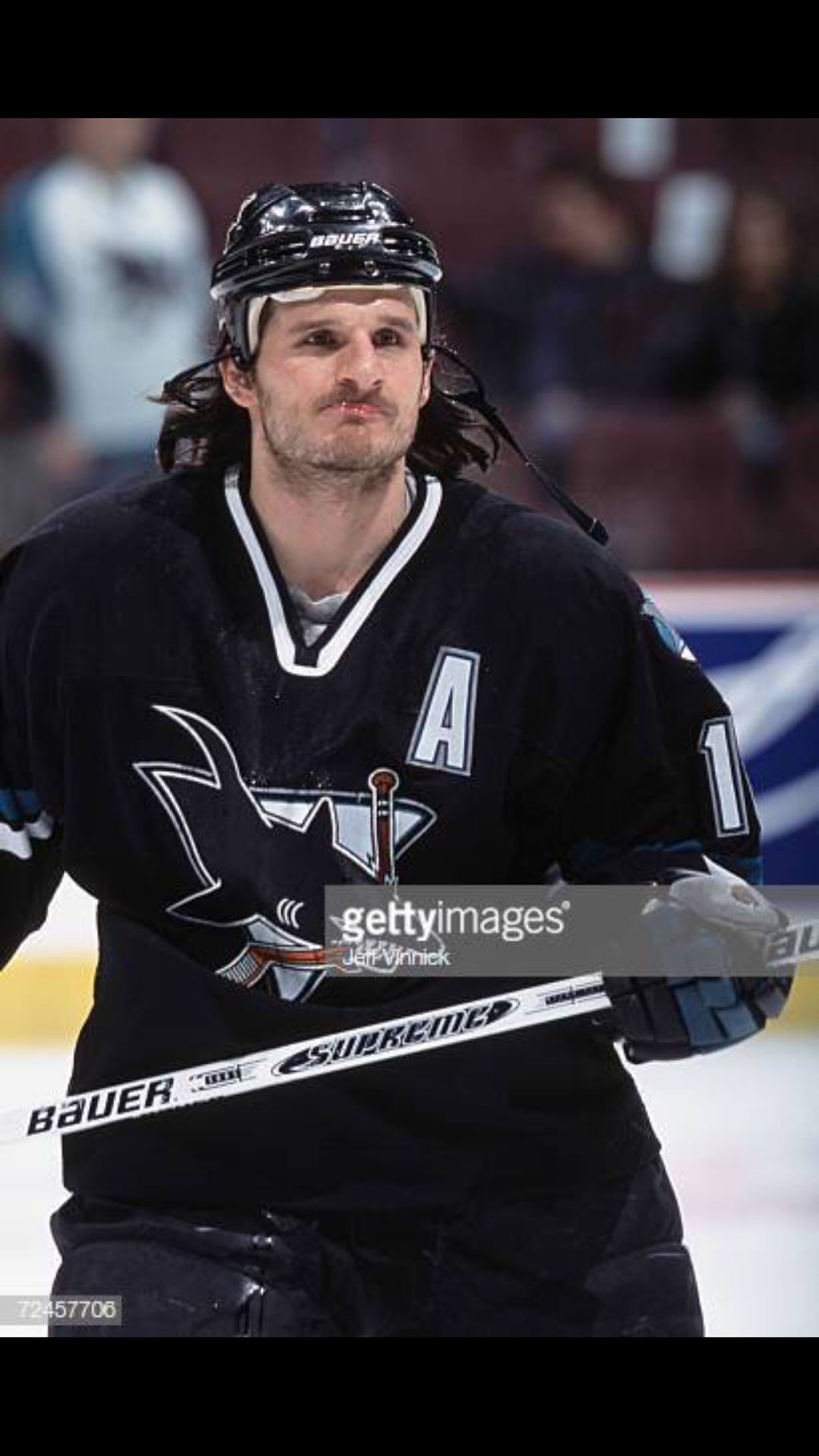 MIKE RICCI  San Jose Sharks 1997 CCM Throwback NHL Hockey Jersey