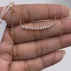 14K Gold Diamond Journey Necklace