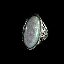 MOONSTONE NEW SIZE 8 TITANIUM FOREVER WEAR SILVER SIZE 8 RING 