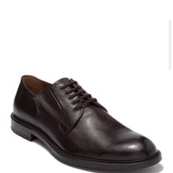 Antonio Maurizi Leather Plain Toe Derby Shoes Dark Brown EU 43.5 / US 10.5 - MADE IN ITALY - RETAIL $475