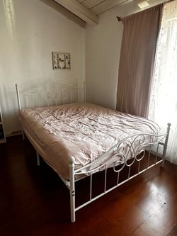 Queen metal bed frame