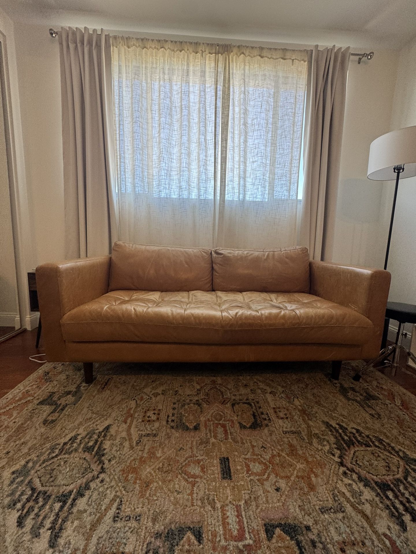 Leather Napa 88.5” Sofa by Poly & Bark