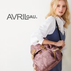 Avril Gau Pink Snake Skin Print Backpack