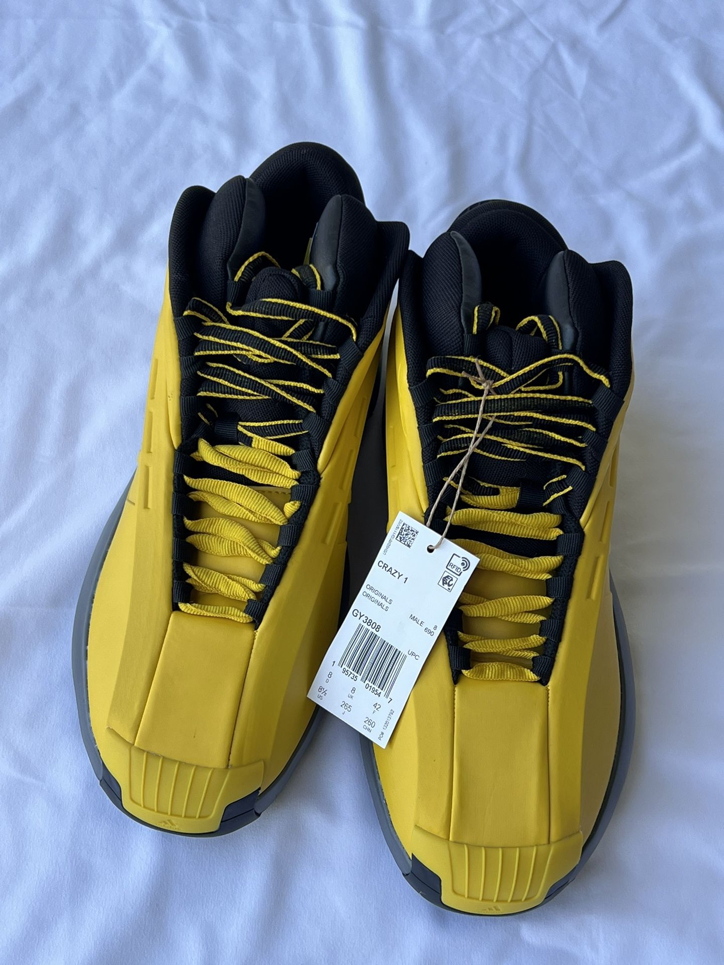 adidas Crazy 1 Sunshine Kobe Bryant Basketball Shoes  Size 8.5