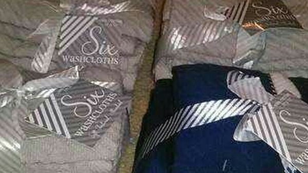 6 pk. Washcloths! Brand new! Gray or blue