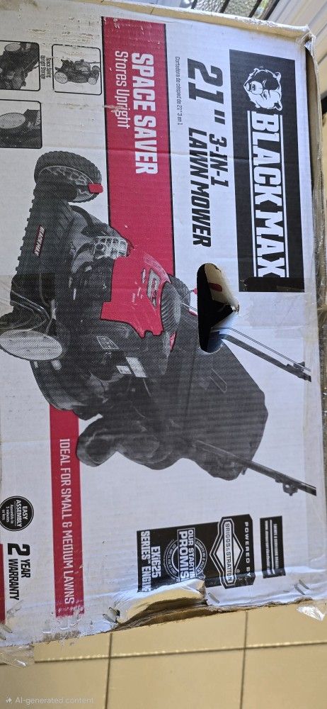 Black Max Lawn Mower - Brand New