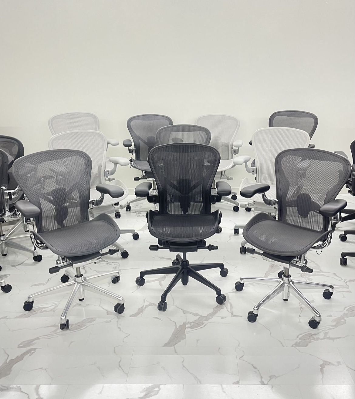 BRAND NEW HERMAN MILLER REMASTERED AERON CHAIRS AL SIZES DELIVERY AVAILABLE πππ
