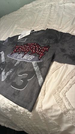 Graphic Streetwear T-Shirt with Studded Patch