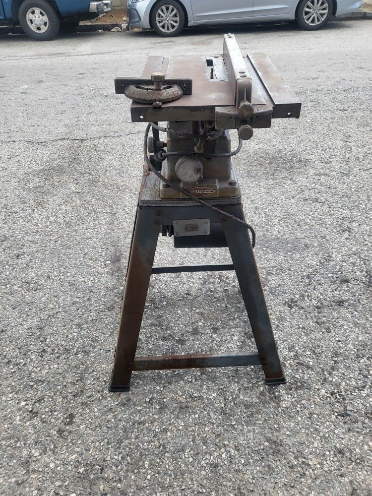 Craftsman Table Saw Model Number 103. 234-20 Made In U.S.A. Tool Wood Tools Antique Classic Vintage