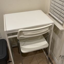 Ikea drop-leaf table and chair