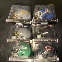 Signed NFL mini helmets