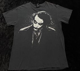 Mens Medium Vintage Y2K The Dark Knight The Joker Tshirt