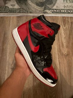 Jordan 1 high patent bred Size 10.5 Used 8/10 condition No box