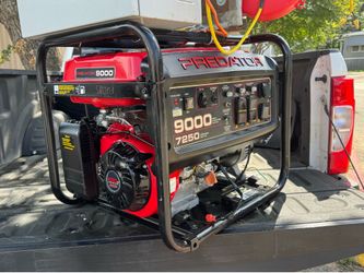 Predator 9000 Generator w/ Electric Start, 240V & Retractable Cord Reels