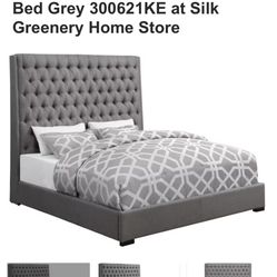 Gray Baseboard California King Bed
