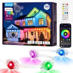 Brand New 200FT Permanent Outdoor Lights – Christmas RGB LED, App + Remote