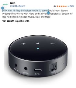 WiiM Mini AirPlay 2 Wireless Audio Streamer