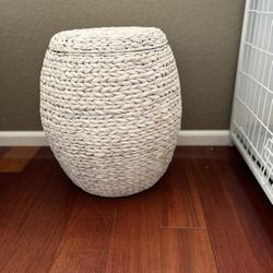 Wicker, Laundry Basket, Or Decorative Item
