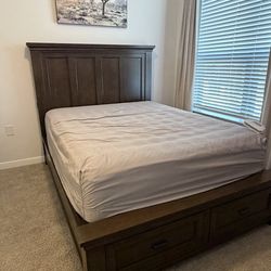 Queen Storage Bed Frame – Solid Wood
