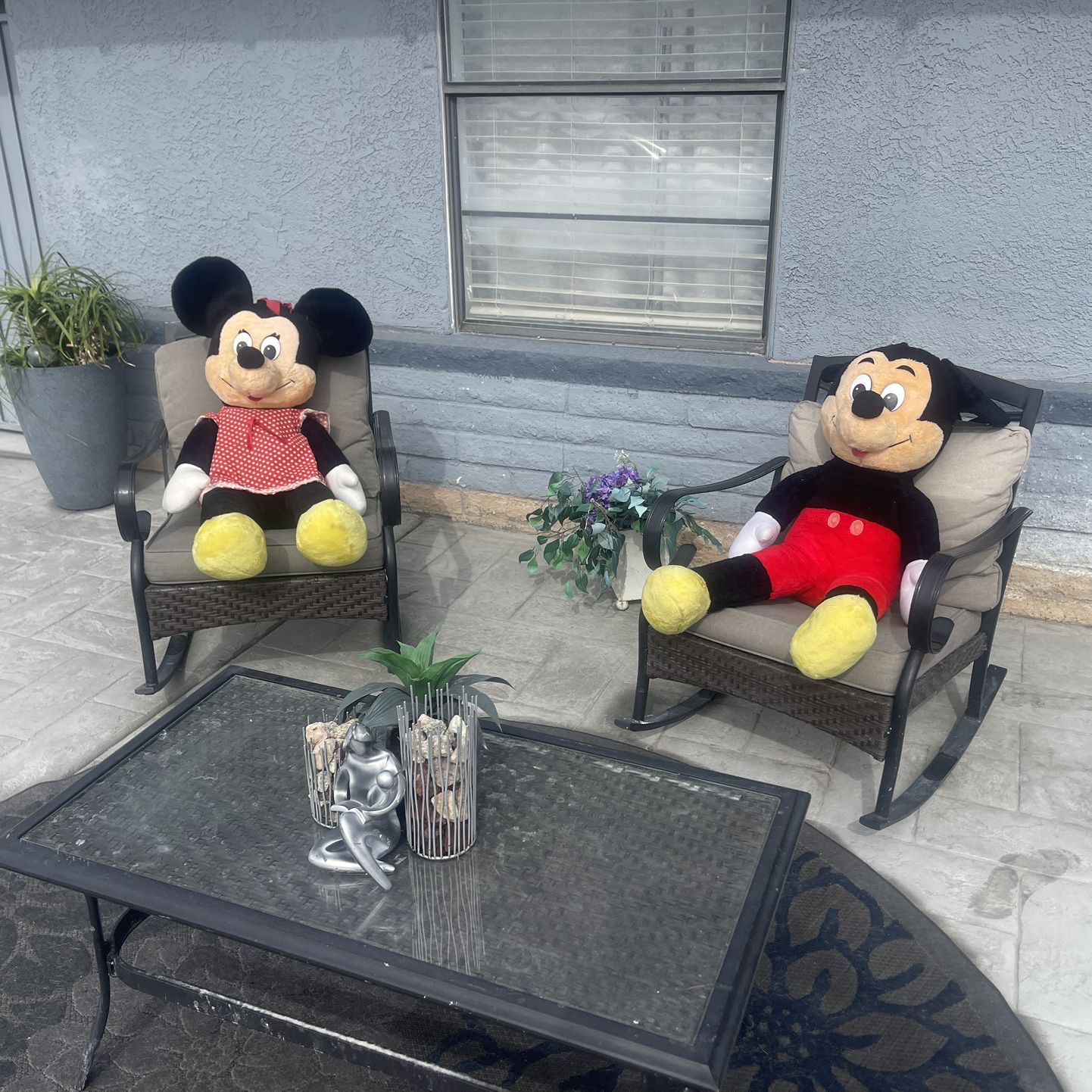 ~*~DISNEY~*~ Extra Large, Oversized Vintage Mickey & Minnie Plush’s 