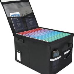 Upgraded 5200°F Fireproof Document File Organizer Box, Fireproof Storage Filing Cabinet with Lock