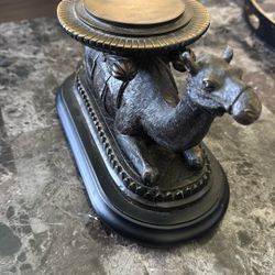 Vintage-Style Camel Figurine with Platform – Middle Eastern Decorative Accent