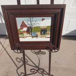 Small vintage framed WheelWright Serigraph signed Hargrove with COA