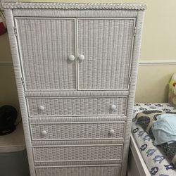 Wicker Armoire
