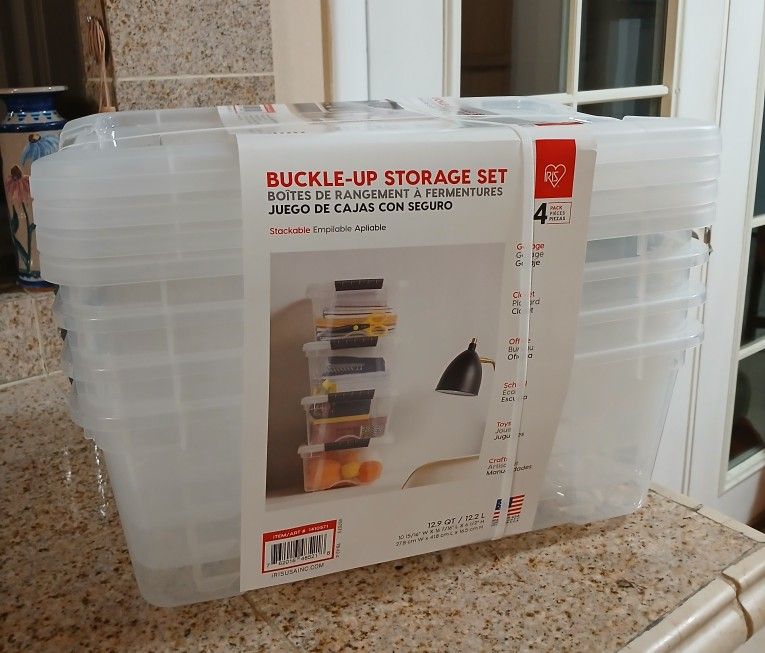 Buckle-up Storage Containers ~ Set Of 4