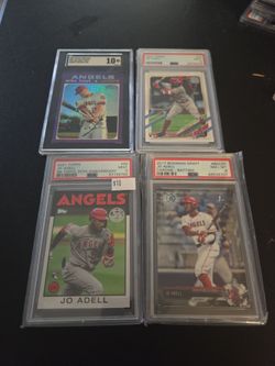 Angels mlb slab set  Mike Trout purple refractor gem mint 10!
